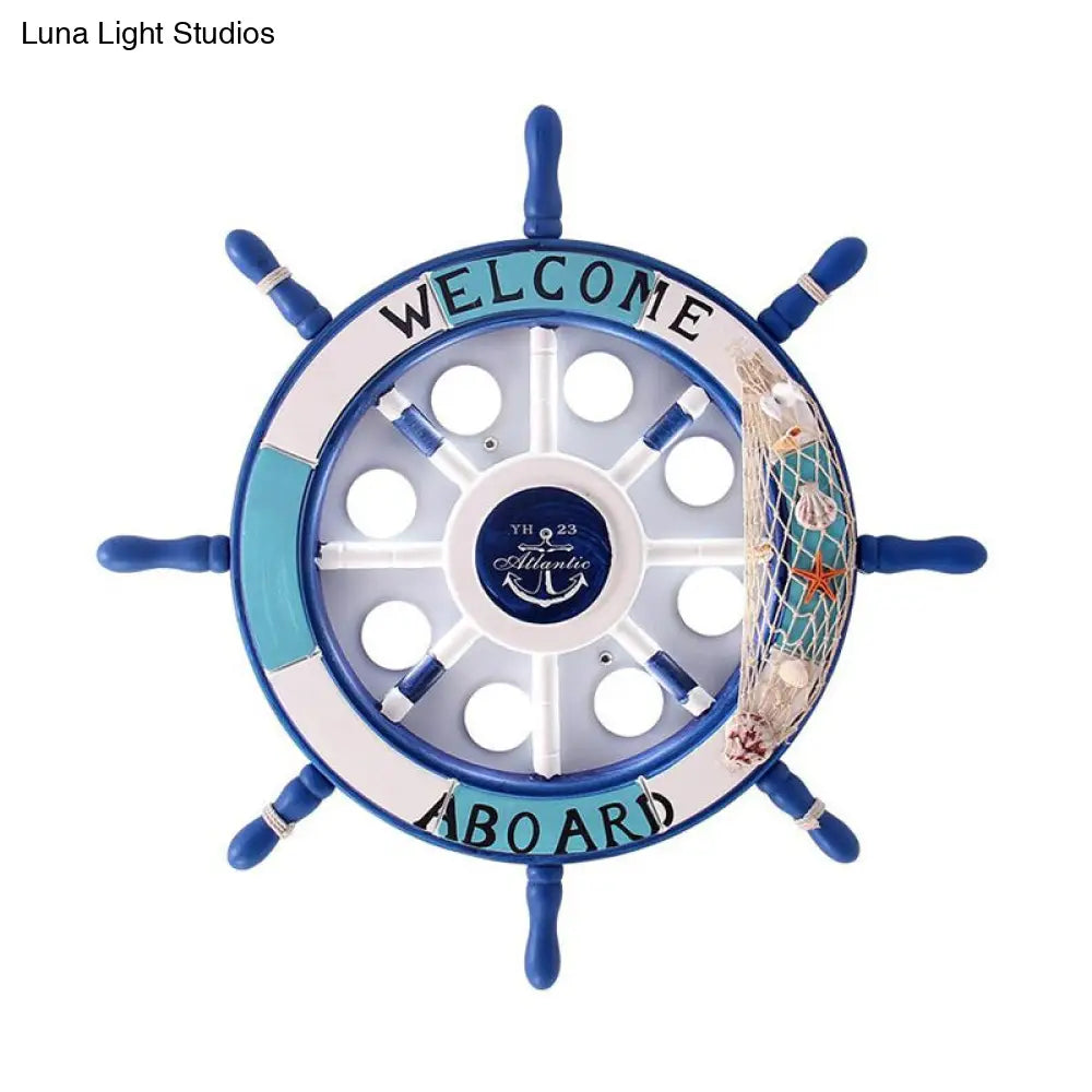 DecorBites™ Coastal LED Acrylic Ceiling Flush Lamp in White/Orange/Blue for Bedroom