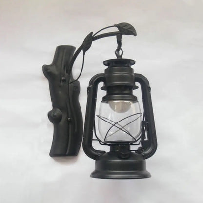 Aplique de pared estilo costero con pantalla de cristal transparente: Lámpara de 1 luz en negro/bronce/cobre para sala de estar