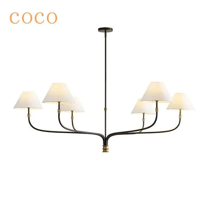 Coco French Minimalist Fabric Branch Chandelier - Decorbites