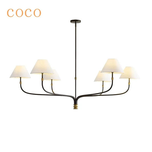 Coco French Minimalist Fabric Branch Chandelier - Decorbites
