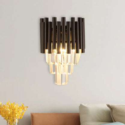 DecorBites™ Coffee Crystal Wall Light"
or
"Modern Coffee Crystal Wall Light Fixture - 2 Lights
