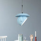 Coffee Cup Macaron Pendant Light with Cement Shade - White/Blue/Yellow Finish, LED Ceiling Lamp Fixture