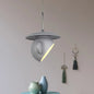 Coffee Cup Macaron Pendant Light with Cement Shade - White/Blue/Yellow Finish, LED Ceiling Lamp Fixture