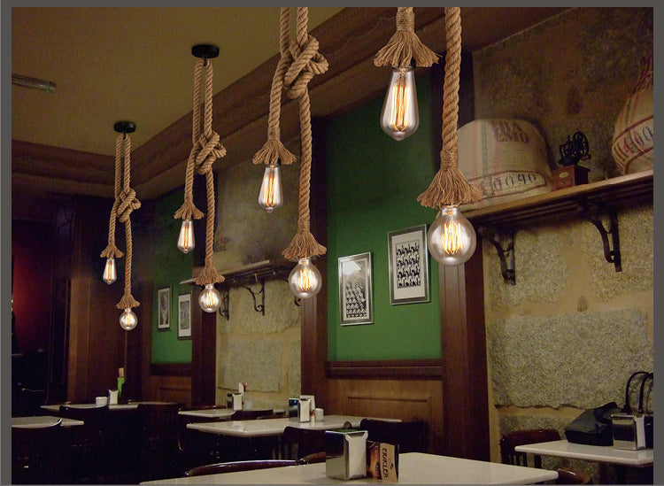 Hemp Rope Pendant Lamp