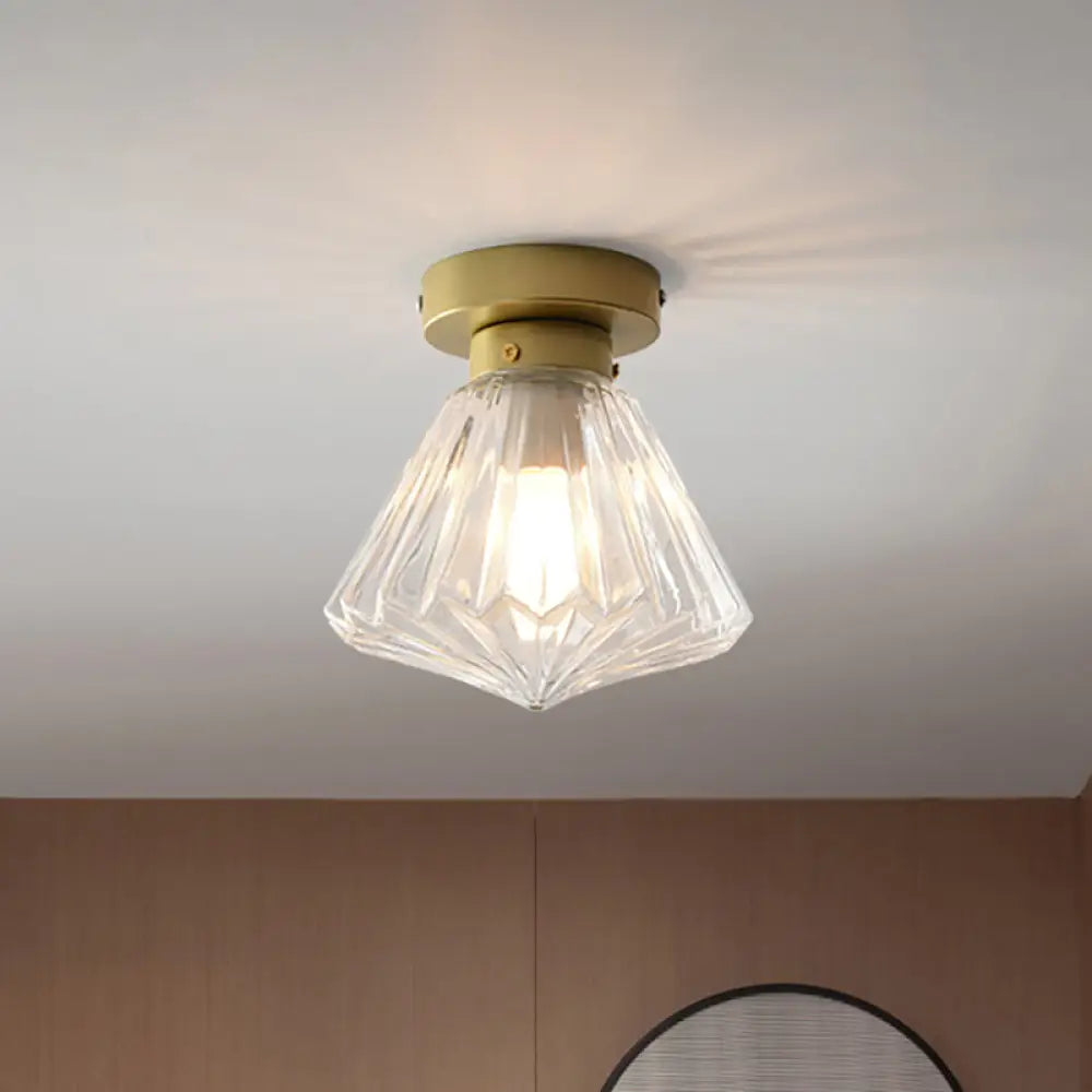 DecorBites™ DecorBites™ Colonial Clear Glass Scalloped Ceiling Fixture for Kitchen, 6.5"/7" W