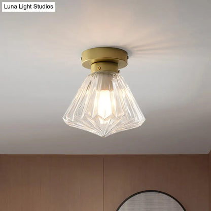 DecorBites™ DecorBites™ Colonial Clear Glass Scalloped Ceiling Fixture for Kitchen, 6.5"/7" W