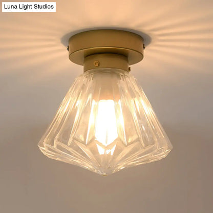 DecorBites™ DecorBites™ Colonial Clear Glass Scalloped Ceiling Fixture for Kitchen, 6.5"/7" W