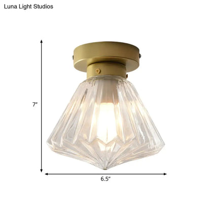 DecorBites™ DecorBites™ Colonial Clear Glass Scalloped Ceiling Fixture for Kitchen, 6.5"/7" W