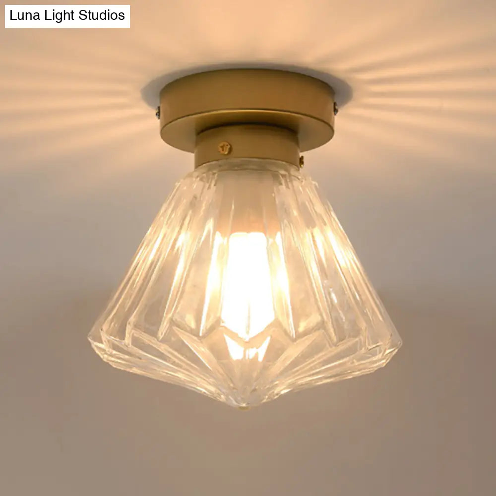 DecorBites™ DecorBites™ Colonial Clear Glass Scalloped Ceiling Fixture for Kitchen, 6.5"/7" W