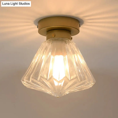 DecorBites™ DecorBites™ Colonial Clear Glass Scalloped Ceiling Fixture for Kitchen, 6.5"/7" W