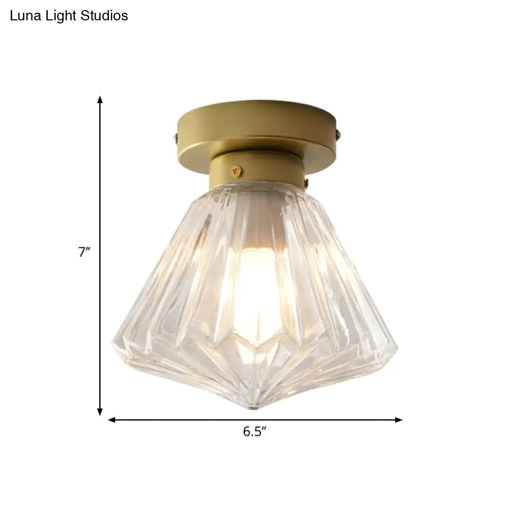 DecorBites™ DecorBites™ Colonial Clear Glass Scalloped Ceiling Fixture for Kitchen, 6.5"/7" W