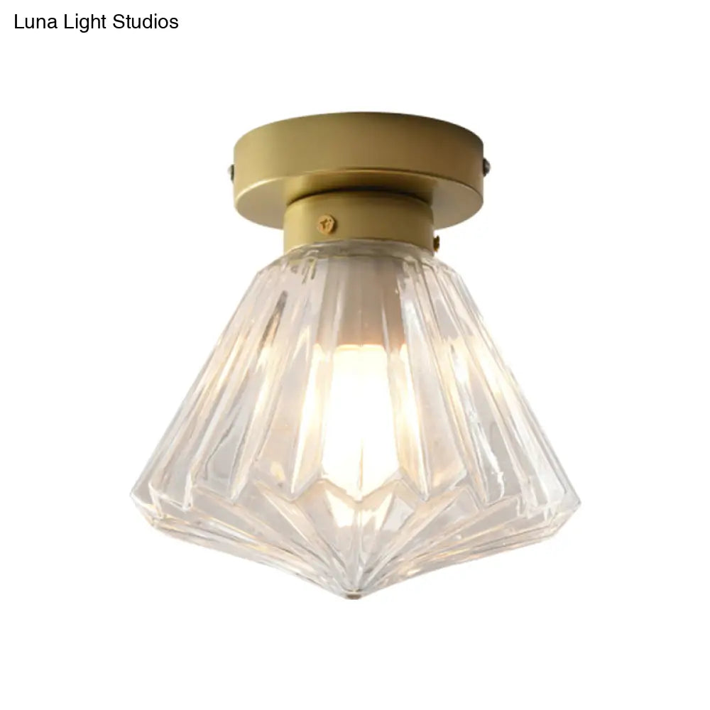 DecorBites™ DecorBites™ Colonial Clear Glass Scalloped Ceiling Fixture for Kitchen, 6.5"/7" W