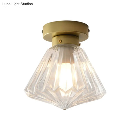 DecorBites™ DecorBites™ Colonial Clear Glass Scalloped Ceiling Fixture for Kitchen, 6.5"/7" W