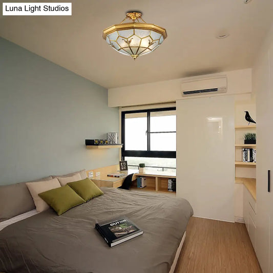 DecorBites™ Colonial Seeded Glass Semi-Flush Mount Ceiling Light Fixture - Brass, 4/6 Bulbs - 19.5"/25.5" W