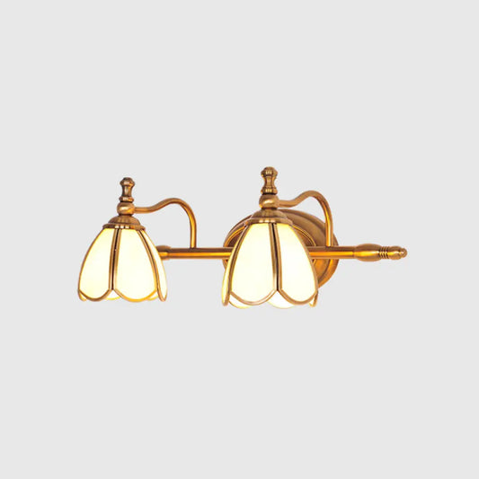 Colonial Style Vanity Lights with Metal Arms for Bathroom Mirrors