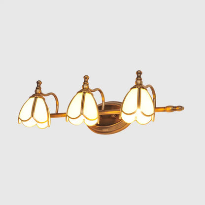Colonial Style Vanity Lights with Metal Arms for Bathroom Mirrors