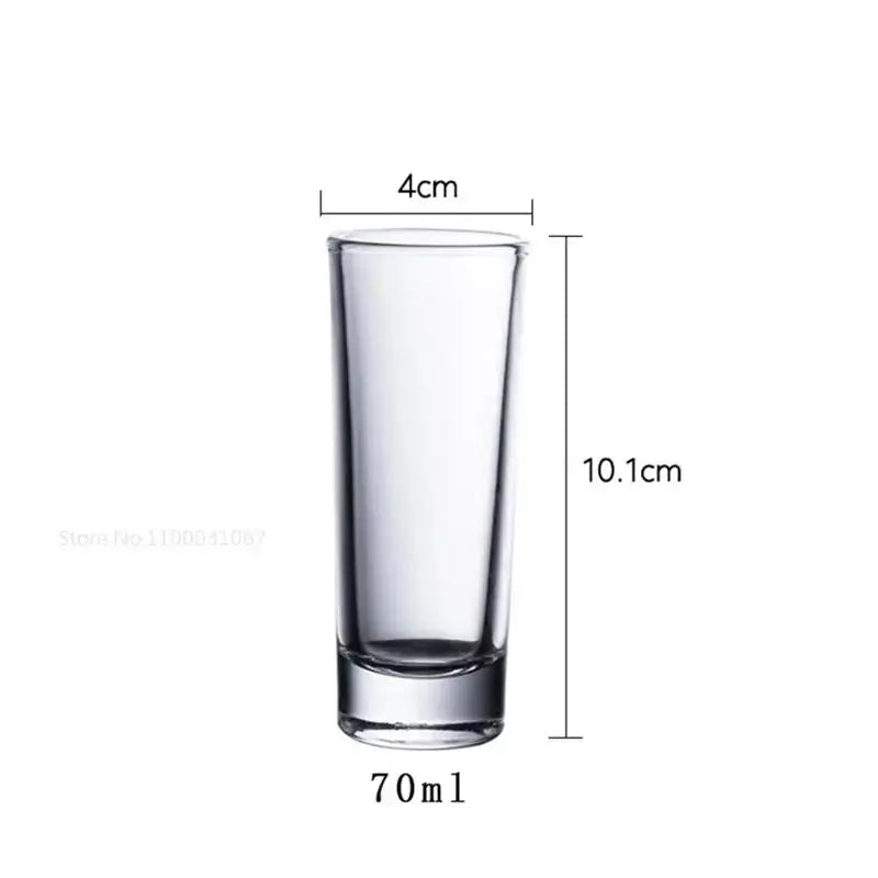 Clear glass bullet cocktail glass from decorbites set of 6 holding 70ml for kitchen tray use
