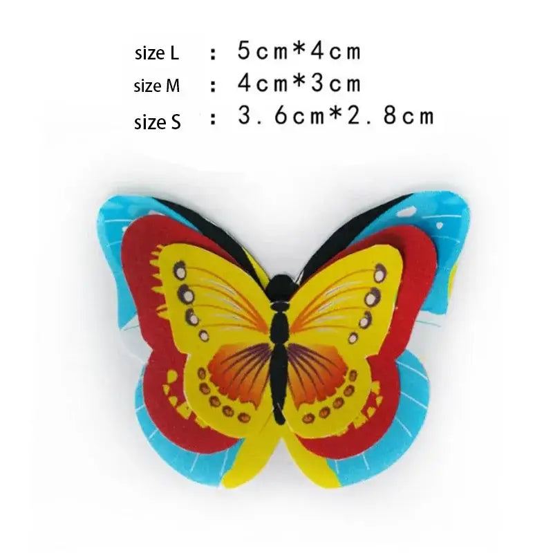 Vibrant decorbites butterfly flower multicolored cake topper with layered yellow red and blue wings for wall decor
