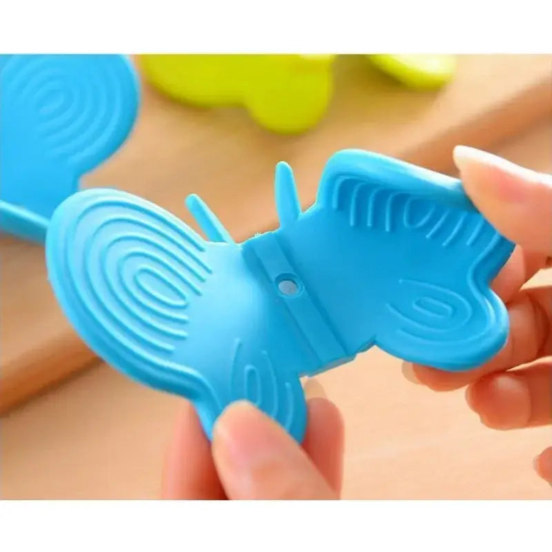 Blue butterfly silicone insulation kitchen clip made of silicone for decorbites butterfly silicone plate clamps