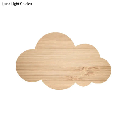 Colorful Cartoon LED Cloud Wall Sconce with Metallic Shade - Pink, Yellow, Blue