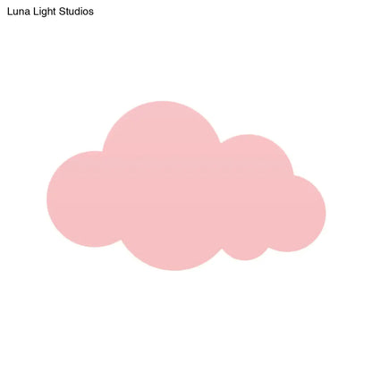 Colorful Cartoon LED Cloud Wall Sconce with Metallic Shade - Pink, Yellow, Blue