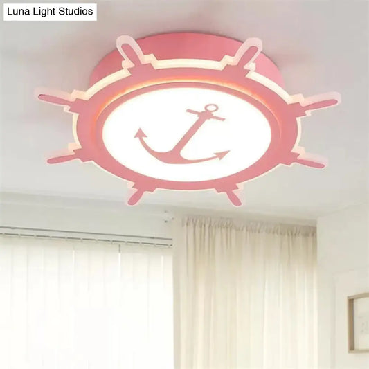 DecorBites™ Colorful Cartoon Rudder LED Ceiling Lamp for Girls' Bedroom