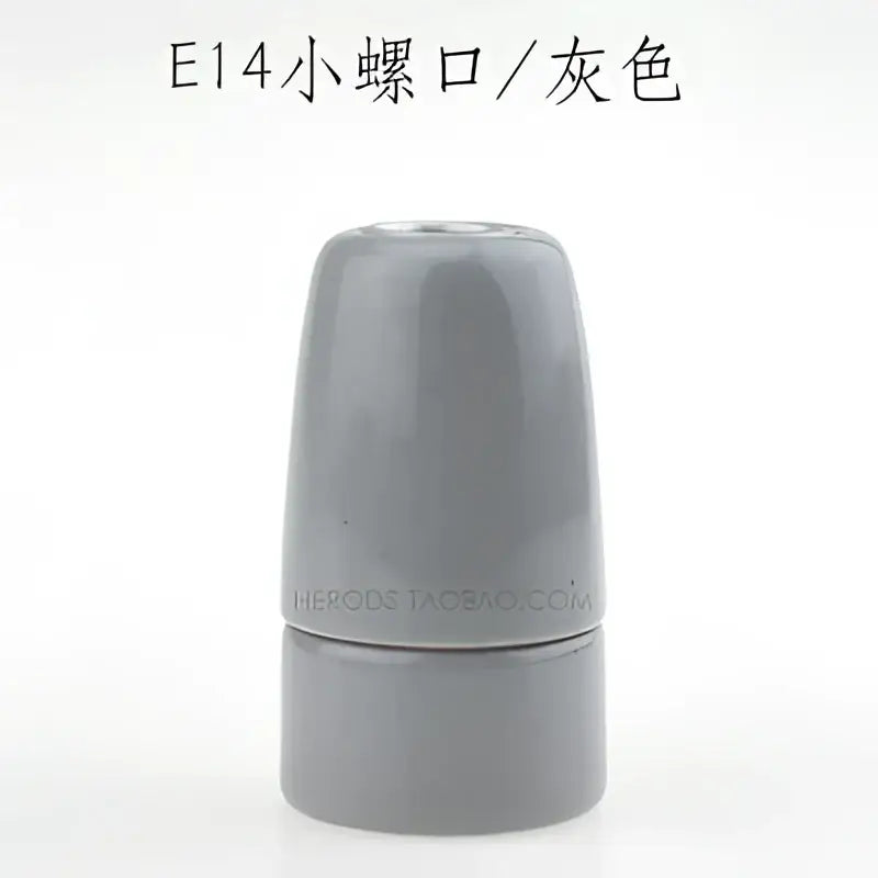 Gray ceramic e14 socket bulb holder with matte finish by decorbites for bedroom and living room lighting decor