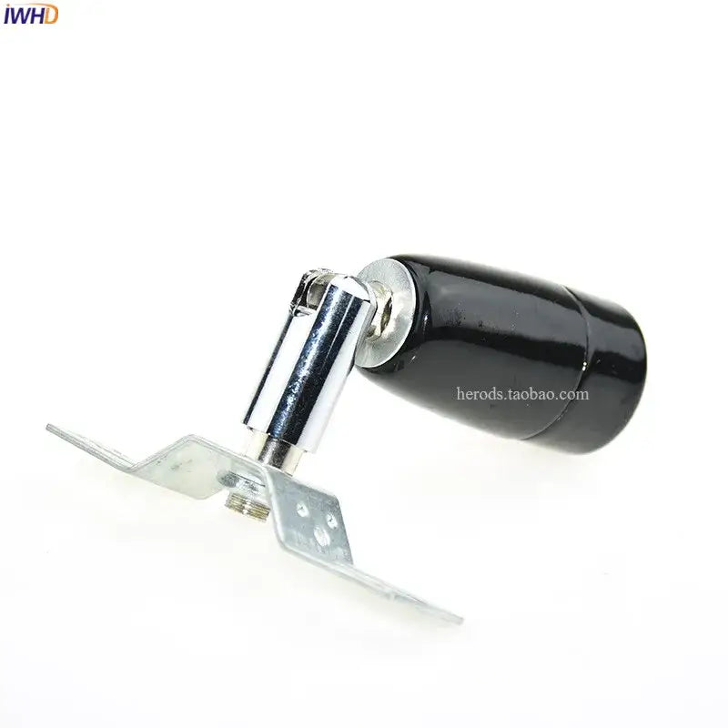 Black cylindrical lamp head with chrome metal bracket for colorful ceramic e14 socket bulb holder by decorbites