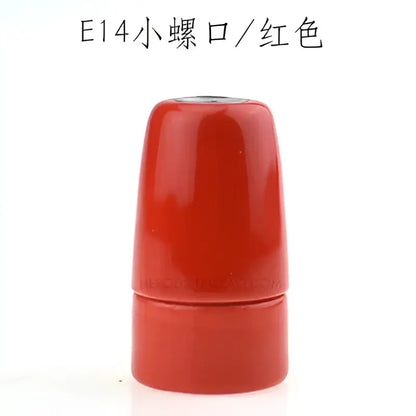 Red glossy ceramic e14 socket bulb holder by decorbites ideal for bedroom and living room lighting decor