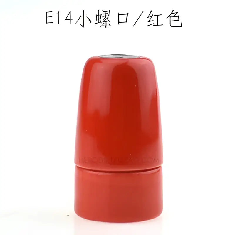 Red glossy ceramic e14 socket bulb holder by decorbites ideal for bedroom and living room lighting decor