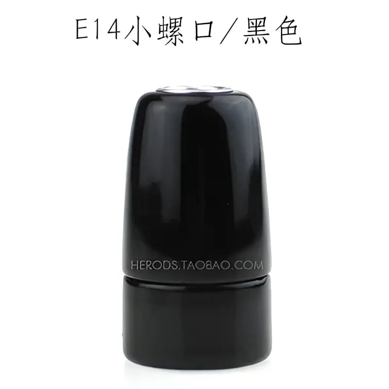 Black e14 socket bulb holder with glossy ceramic finish by decorbites ideal for bedroom and living room decor