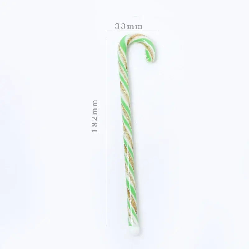 A colorful christmas long glass stirring stick with a festive green and gold striped long handle decorbites colorful christmas