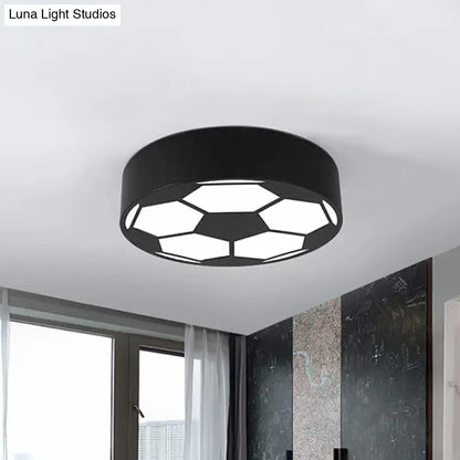 DecorBites™ Colorful Football Flushmount Children's LED Ceiling Light with Acrylic Shade