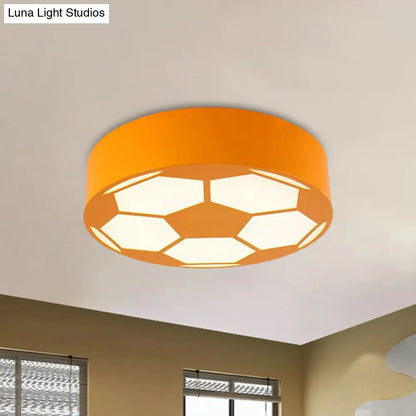 DecorBites™ Colorful Football Flushmount Children's LED Ceiling Light with Acrylic Shade