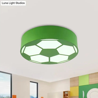 DecorBites™ Colorful Football Flushmount Children's LED Ceiling Light with Acrylic Shade