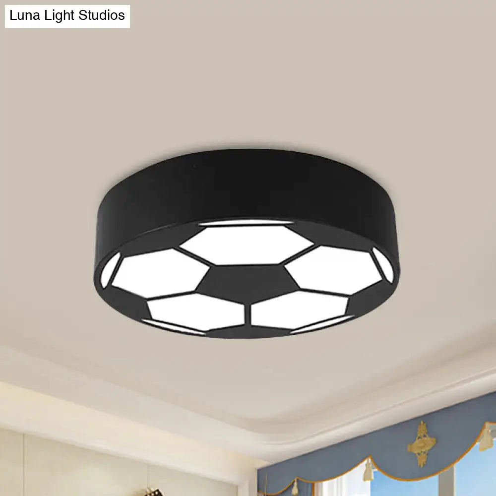 DecorBites™ Colorful Football Flushmount Children's LED Ceiling Light with Acrylic Shade
