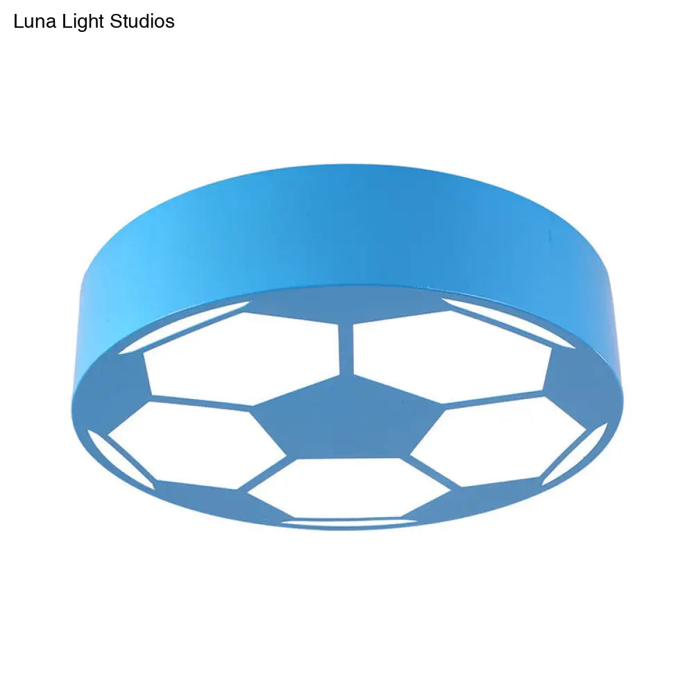 DecorBites™ Colorful Football Flushmount Children's LED Ceiling Light with Acrylic Shade
