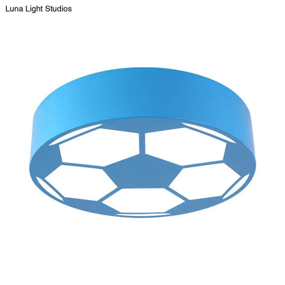 DecorBites™ Colorful Football Flushmount Children's LED Ceiling Light with Acrylic Shade