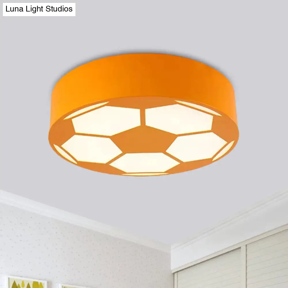 DecorBites™ Colorful Football Flushmount Children's LED Ceiling Light with Acrylic Shade