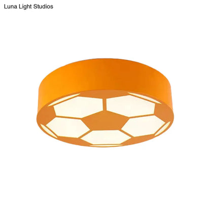DecorBites™ Colorful Football Flushmount Children's LED Ceiling Light with Acrylic Shade