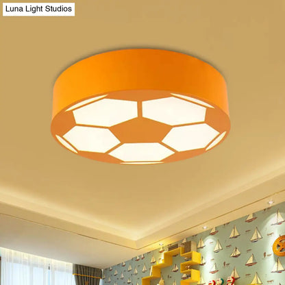 DecorBites™ Colorful Football Flushmount Children's LED Ceiling Light with Acrylic Shade