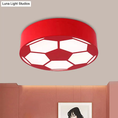 DecorBites™ Colorful Football Flushmount Children's LED Ceiling Light with Acrylic Shade