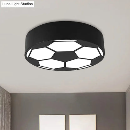 DecorBites™ Colorful Football Flushmount Children's LED Ceiling Light with Acrylic Shade