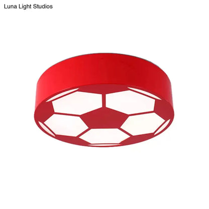 DecorBites™ Colorful Football Flushmount Children's LED Ceiling Light with Acrylic Shade