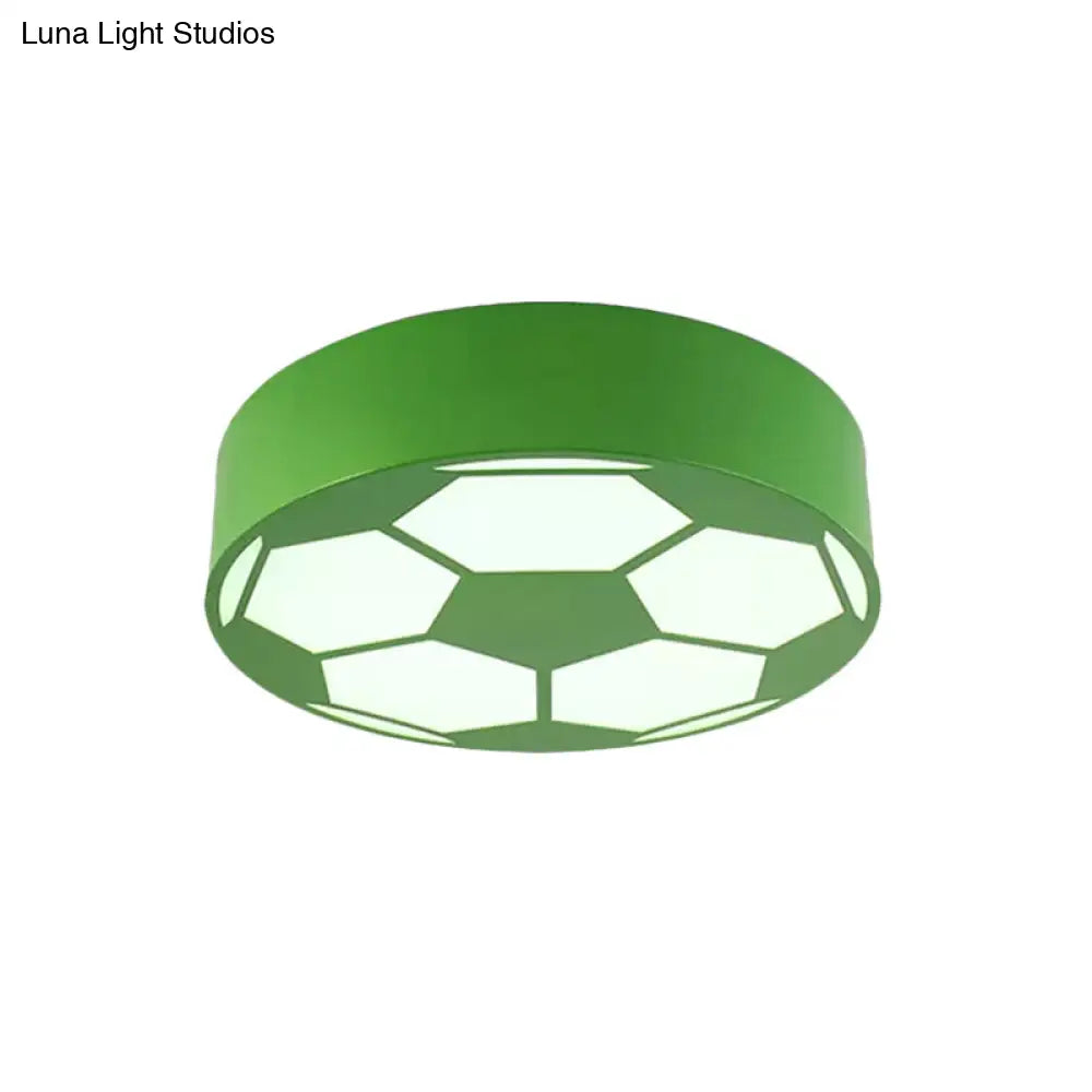 DecorBites™ Colorful Football Flushmount Children's LED Ceiling Light with Acrylic Shade