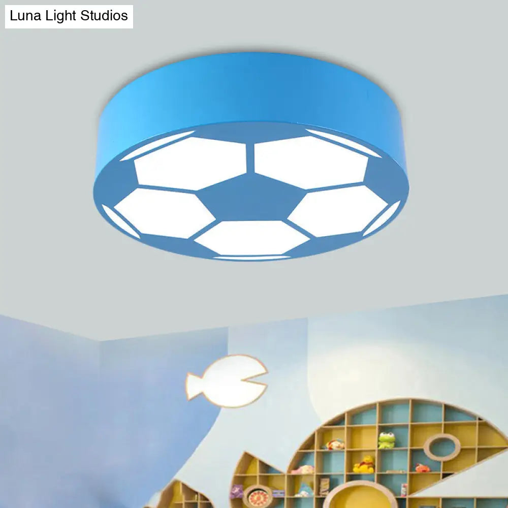 DecorBites™ Colorful Football Flushmount Children's LED Ceiling Light with Acrylic Shade