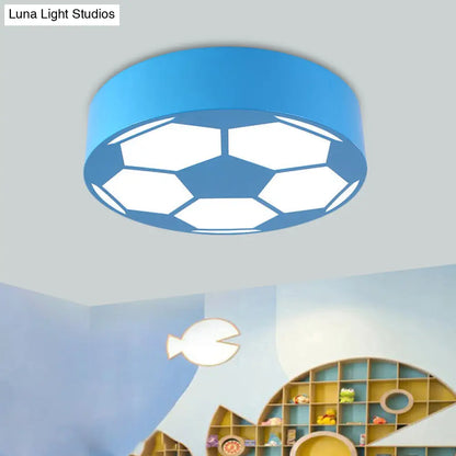 DecorBites™ Colorful Football Flushmount Children's LED Ceiling Light with Acrylic Shade
