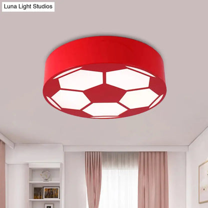 DecorBites™ Colorful Football Flushmount Children's LED Ceiling Light with Acrylic Shade