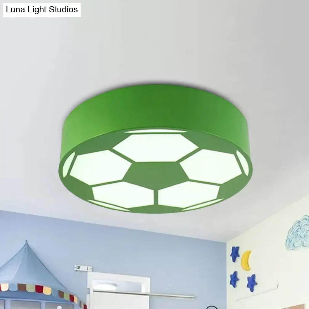 DecorBites™ Colorful Football Flushmount Children's LED Ceiling Light with Acrylic Shade