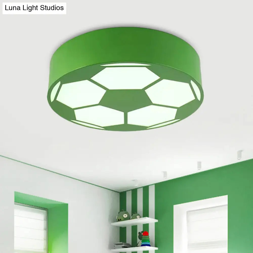 DecorBites™ Colorful Football Flushmount Children's LED Ceiling Light with Acrylic Shade